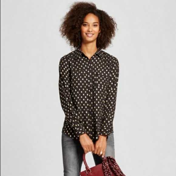 Victoria Beckham Who What Wear Polka dots Blouse - Picture 4 of 8